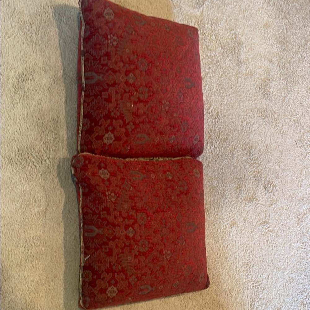 Elegant Red Patterned Cushions